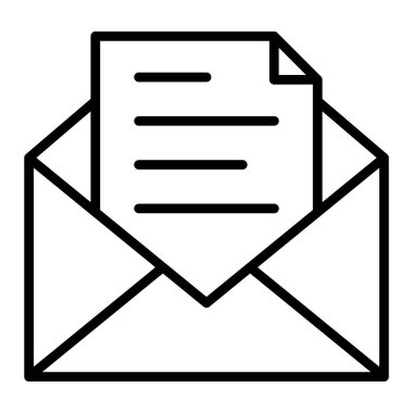 E-posta. Web simgesi basit illüstrasyon