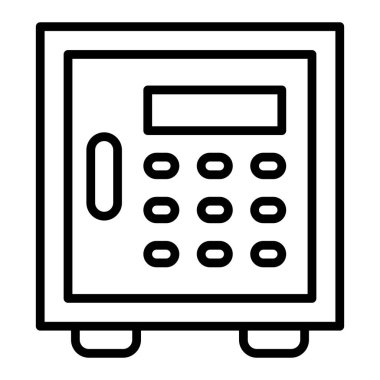 ATM 'de. Web simgesi basit illüstrasyon