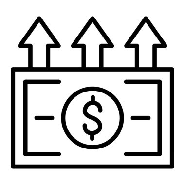 money bag icon vector. outline finance wallet sign. isolated contour symbol illustration