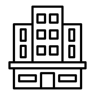 Bina. Web simgesi basit illüstrasyon