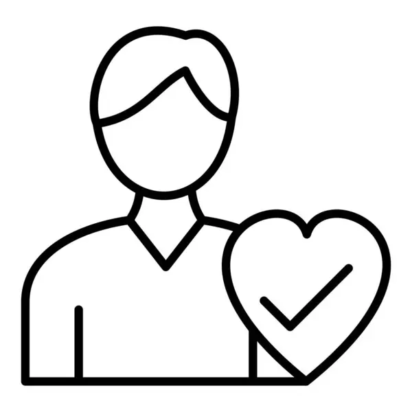 Kalp ikonu vektör illüstrasyonu