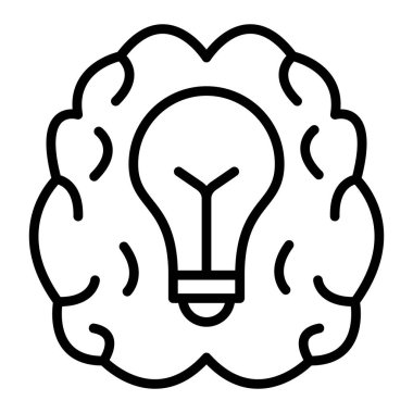 Fikir simgesi vektör illüstrasyonu