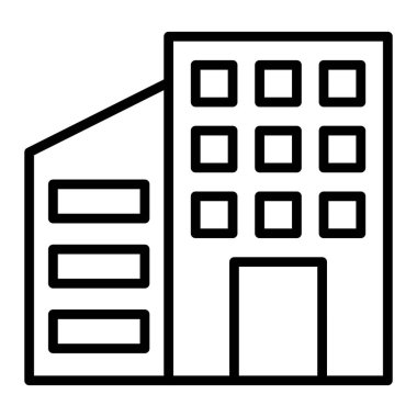 Bina. Web simgesi basit illüstrasyon