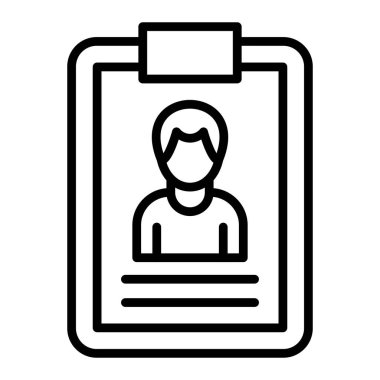 ID kart simgesi vektör illüstrasyonu