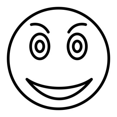 gülen yüz simgesi, vektör illüstrasyonu