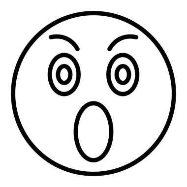 face emoticon icon. outline illustration of sad eyes vector icons.