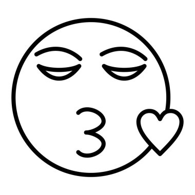 face mask icon. outline illustration of cute emoticon vector icons for web