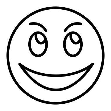 Gülen surat simgesi. vektör illüstrasyonu