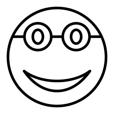 face emoticon icon. outline illustration of eyes vector icons.