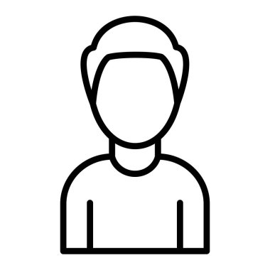 Adam avatar ikonu. Taslak kişi kullanıcı vektör çizimi. beyaz arkaplanda izole