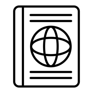 Pasaport. Web simgesi basit illüstrasyon