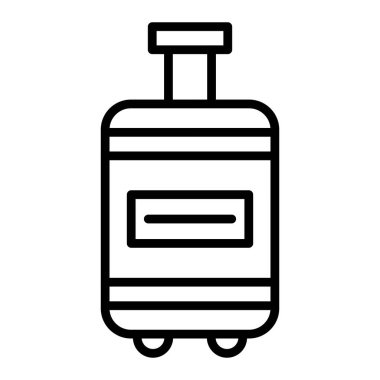 seyahat çantası ikonu vektör illüstrasyonu