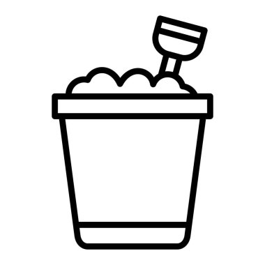 Su püskürtme simgesi vektör illüstrasyon tasarımlı kova