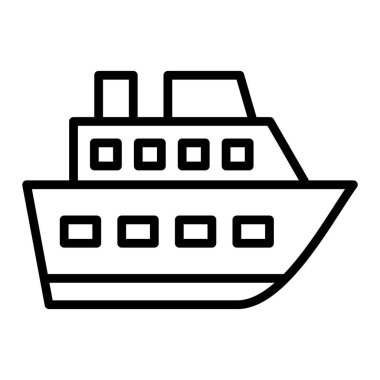 Gemi. Web simgesi basit illüstrasyon