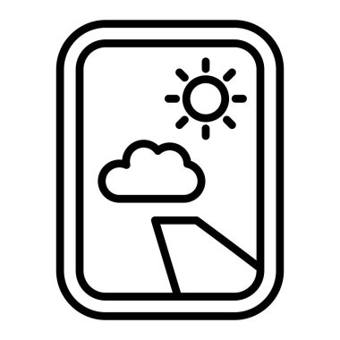 Moda biçimi izole edilmiş arkaplanda hava tahmini simgesi