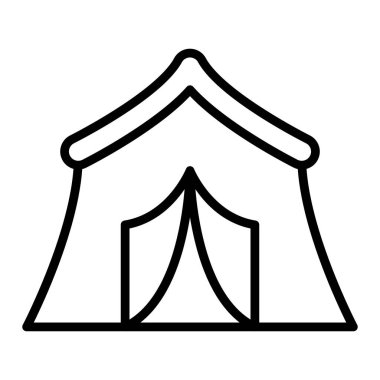 çadır simgesi vektör illüstrasyonu