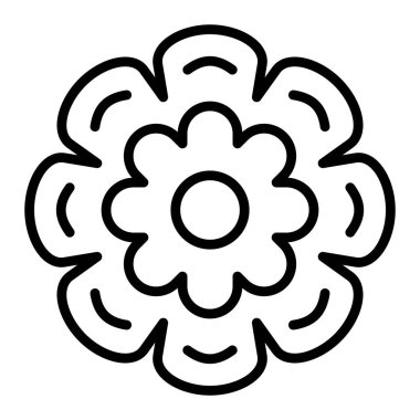 Çiçek. Web simgesi basit illüstrasyon