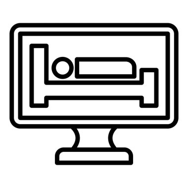 İleti vektör illüstrasyon tasarımı ile bilgisayar monitörü