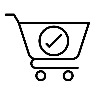 Alışveriş arabası simgesi, vektör illüstrasyonu