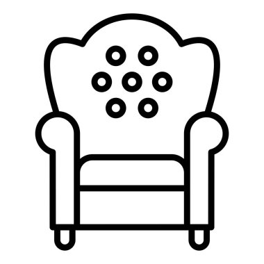 kanepe ikonu vektör illüstrasyonu