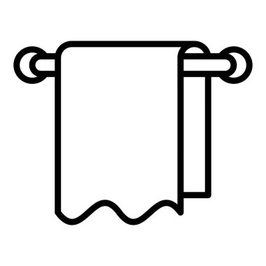 Havlu simgesi. Web için kıyafet vektör simgelerinin özet çizimi