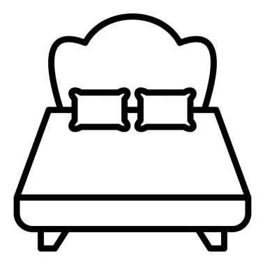 Yatağa. Web simgesi basit illüstrasyon