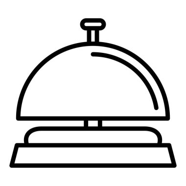 restaurant cloche icon vector. thin line sign. isolated contour symbol illustration