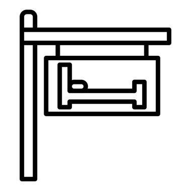 yatak simgesi vektörü web ve mobil uygulama tasarımı için beyaz arkaplanda izole edilmiş, kanepe logosu konsepti