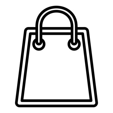 Alışveriş poşeti ikon vektör illüstrasyonu