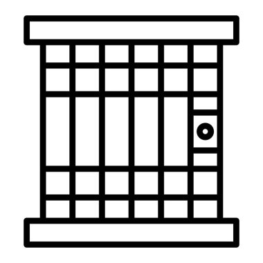 house building icon. outline illustration of wooden court vector icons for web