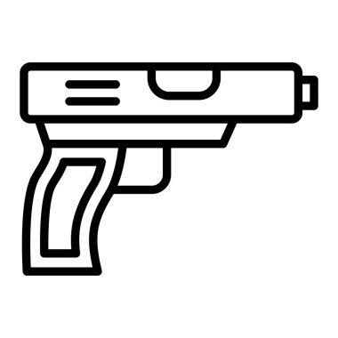 gun icon. outline vector illustration