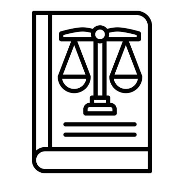 law and justice icon in trendy style isolated background
