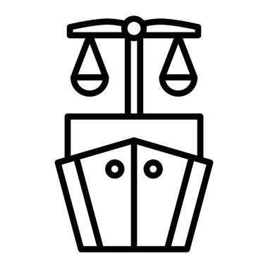 Bir ölçek simgesinin vektör illüstrasyonu