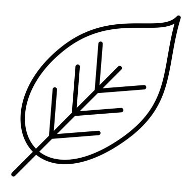 leaf icon vector isolated on white background, leaves transparent sign, line or linear design elements in outline style