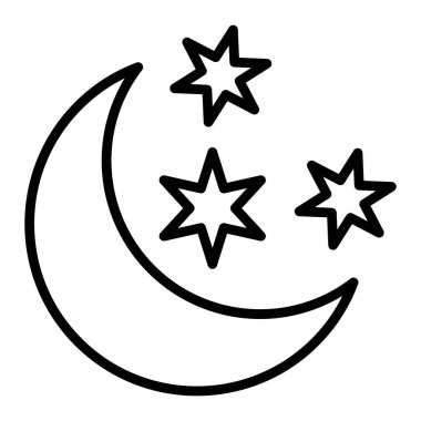 Ay. Web simgesi basit illüstrasyon