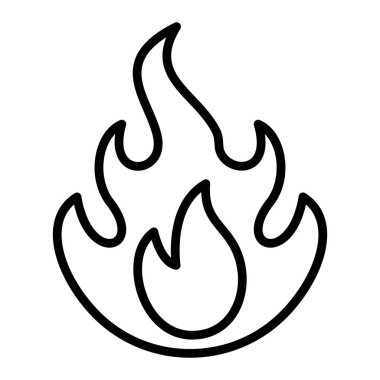 Ateş ikonu. vektör illüstrasyonu