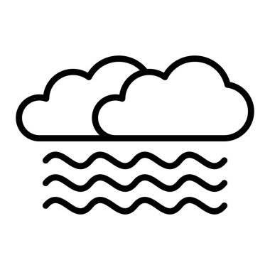 Bulut simgesi vektör illüstrasyonu