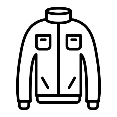 Ceket ikonu. Giysi vektör çizgisinin ana hatları