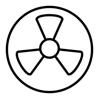 radyasyon vektörü ince çizgi simgesi