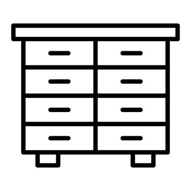 Kabine ikonu vektör illüstrasyonu