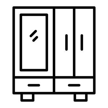 Dolap. Web simgesi basit illüstrasyon