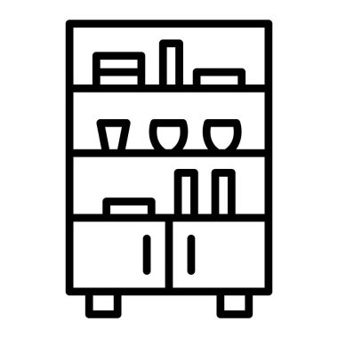 mobilya vektörü ince çizgi simgesi