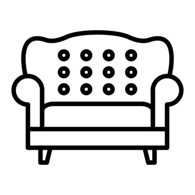 kanepe ikonu vektör illüstrasyonu