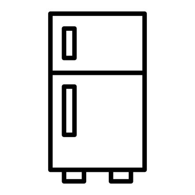 buzdolabı vektörü ince çizgi simgesi