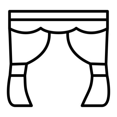 Perde. Web simgesi basit tasarım