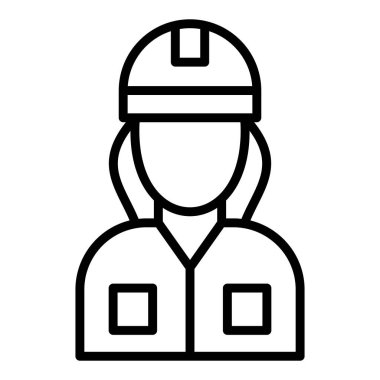 İşçi. Web simgesi basit illüstrasyon