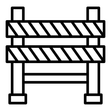 barrier icon. outline illustration of movie clapper vector icons for web