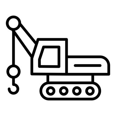 Vinç. Web simgesi basit illüstrasyon