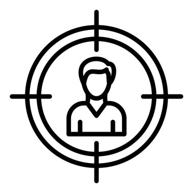 Hedef. Web simgesi basit illüstrasyon