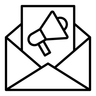 message mail icon. outline illustration of envelope vector icons for web
